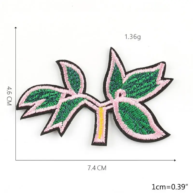 24 шт. нашивки значки в виде листьев растений из мультфильма сделай сам вышитая