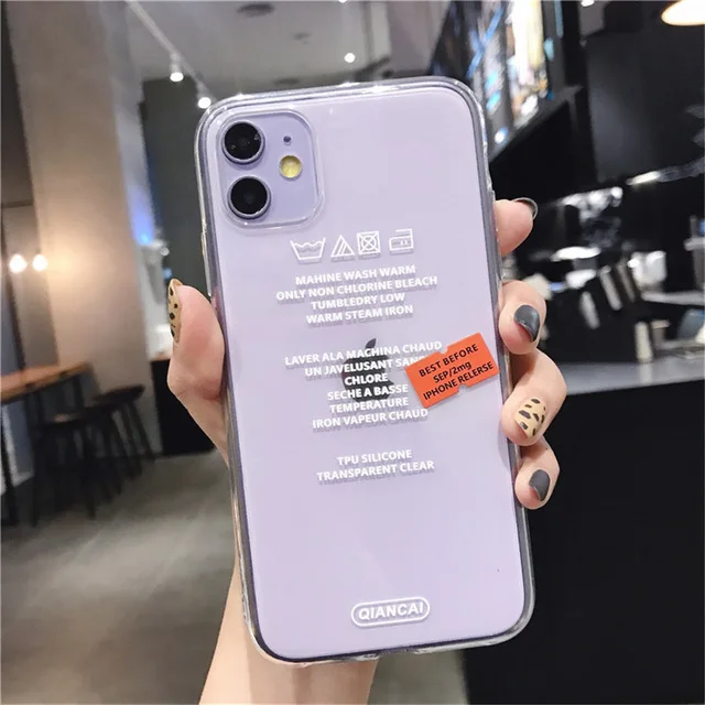 Lovebay Прозрачный чехол для телефона с надписями для iPhone 11 Pro Max X XS XR Xs Max мягкий прозрачный чехол из ТПУ для iPhone 7 8 Plus - Цвет: Белый
