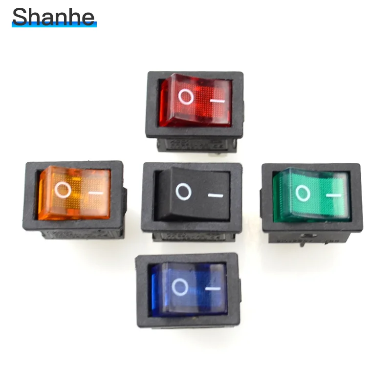 5 шт. клавишный переключатель с подсветкой 4 контакта лампой ВКЛ ВЫКЛ|lamp switch|switch