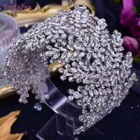 topqueen hp424 luxurious bridal headband crystal wedding headwear wedding hair accessories woman tiara queen crown headdresses