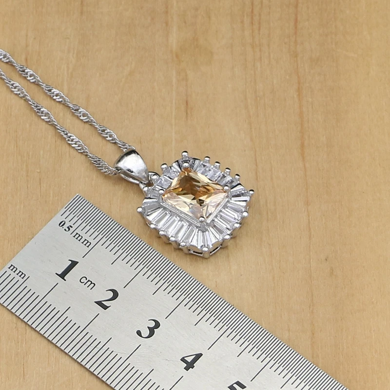 Комплект из колье и серёг серебра 925 пробы | Украшения аксессуары