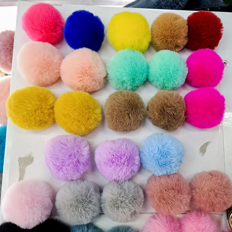 

Подвеска из кроличьего меха, 6 см, 10 шт.