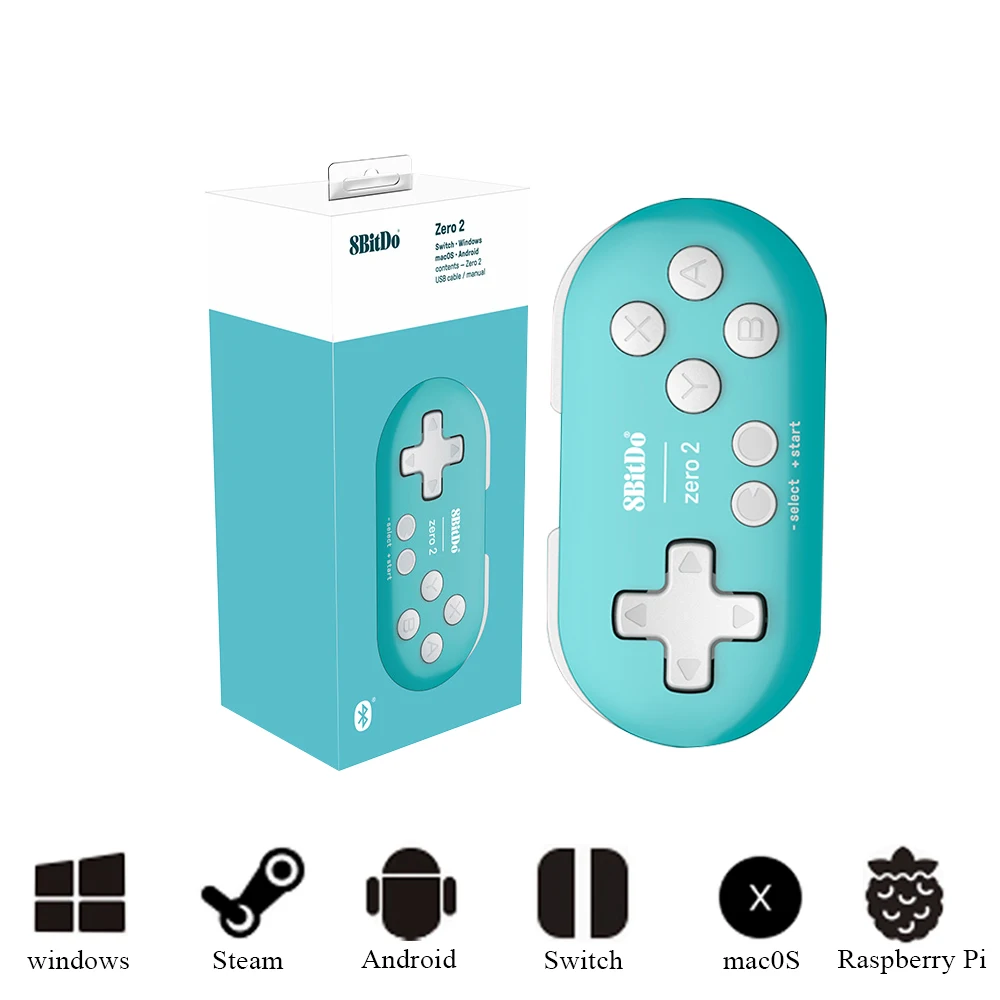 Беспроводной Bluetooth геймпад 8bitdo Zero 2 игровой контроллер для Nintendo Switch Raspberry PI Steam Win