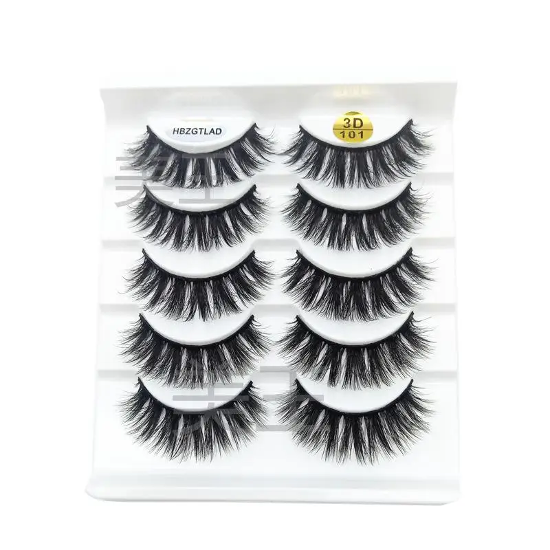 

Five Pairs of False Eyelashes Thick and Long Curling Simple Eyelashes Eyelashes
