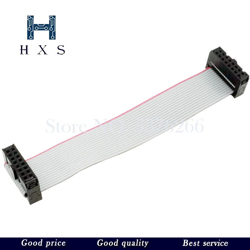 2.54 мм шаг FC-6/8/10/14/16/20/24/40/50/64 PIN JTAG ISP DOWNLOAD CABLE Серый плоский кабель для передачи данных с разъемом DC3 IDC BOX HEADER на.