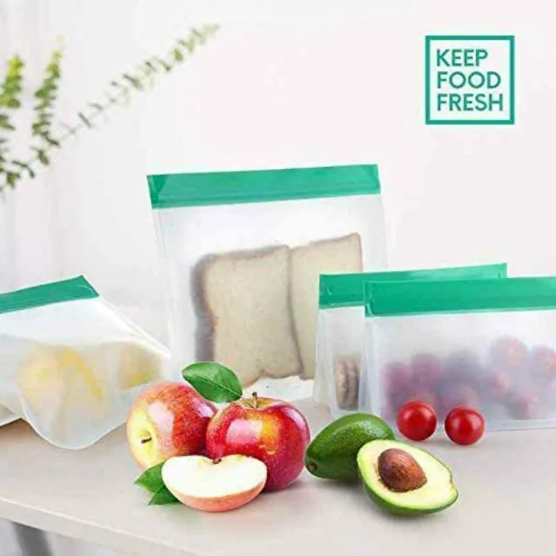 6 шт многоразовые сумки для хранения еды герметичный Ziplock пакет замораживания