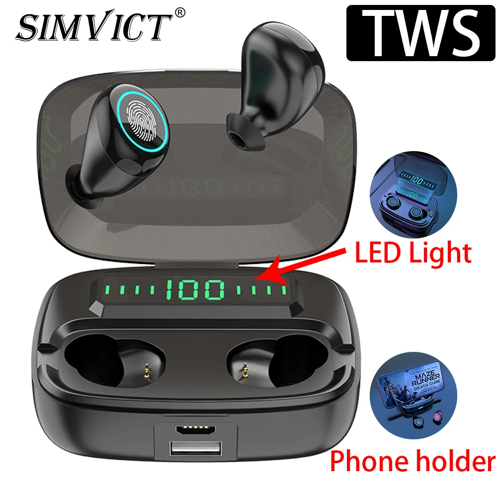 Simvict C5 TWS 5 0 Bluetooth наушники вкладыши беспроводные стерео бас гарнитура