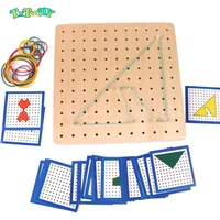 montessori board wooden toys sensorial materials geometric rubber band children math kids 2 6 years preschool developing toys
