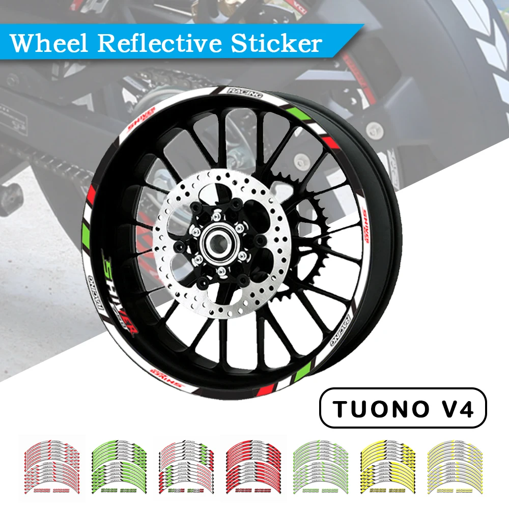 

Наклейка на колесо для мотоцикла, светоотражающая полосатая лента для обода, стикер для стиля s для Aprilia TUONOV4 V4 1000