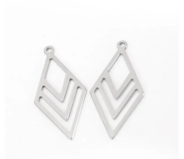 

10pcs/lot 18mm*40mm stainless steel smile Connector Metal Alloy Pendant For DIY bracelet Jewelry Making df3s
