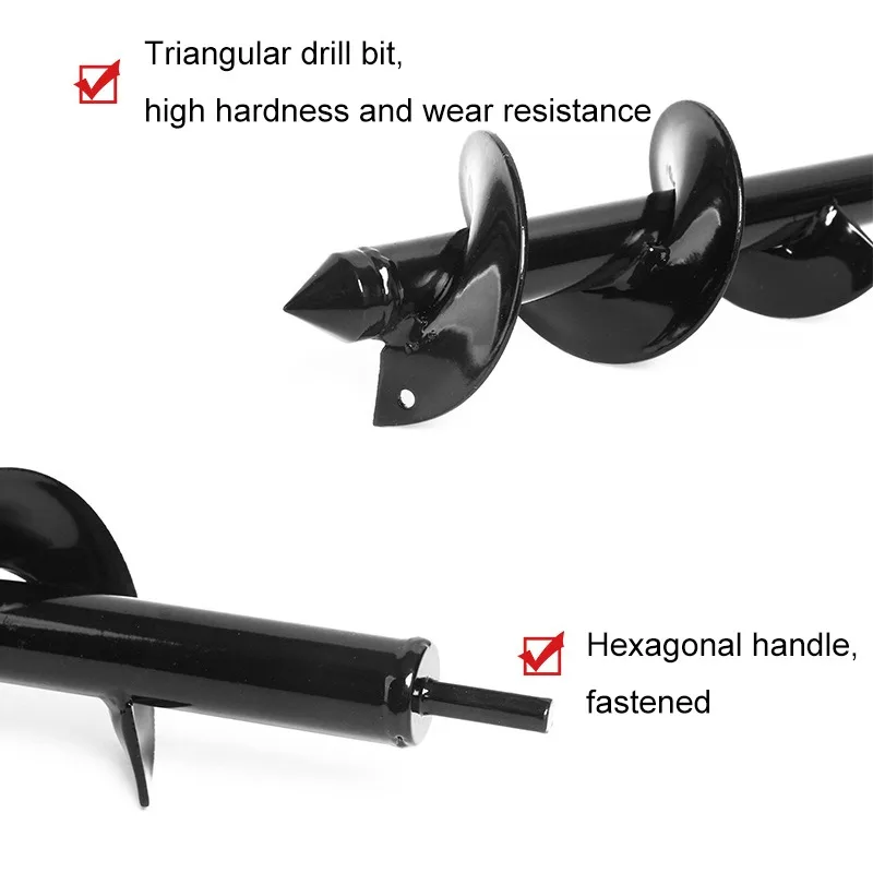 

Spiral Hole Drill Planting & Grass Plug Auger Bit Tools Planted Drill Auger Yard Gardening Bedding Digger Convenient Tool