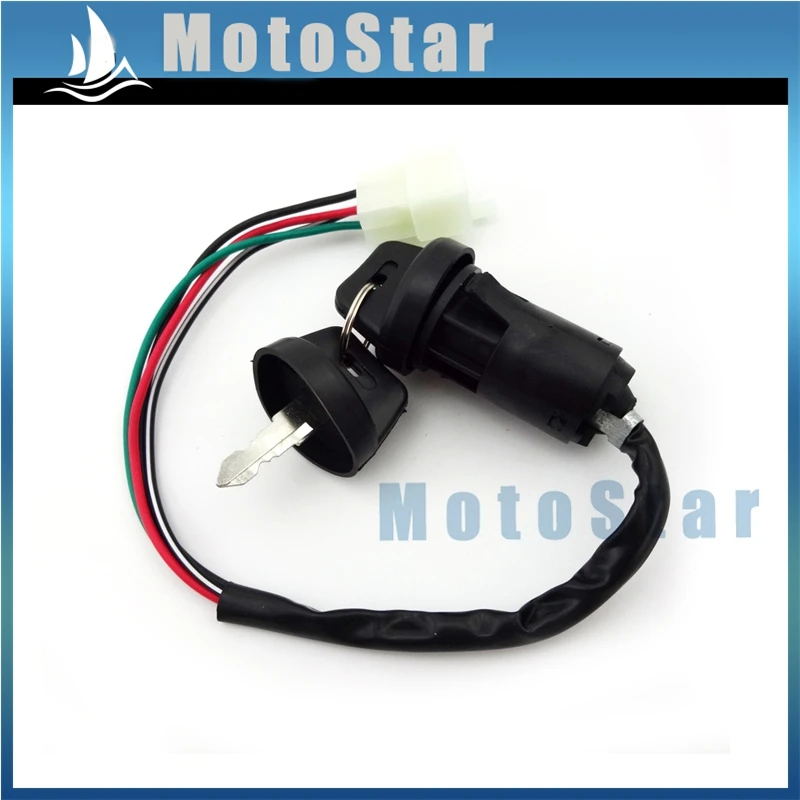 Зажигание квадроцикла ключ переключатель 4 контактный провод для китайский Quad