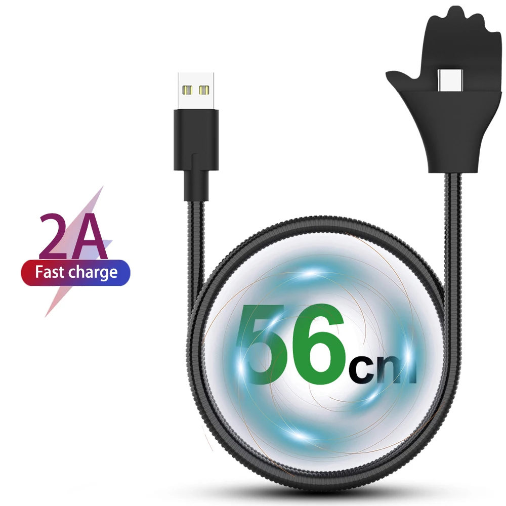 Fast Charging Type C Micro USB Cable Stand Data Lazy Car Charger Holder For iPhone Samsung Android Phone | Мобильные телефоны и