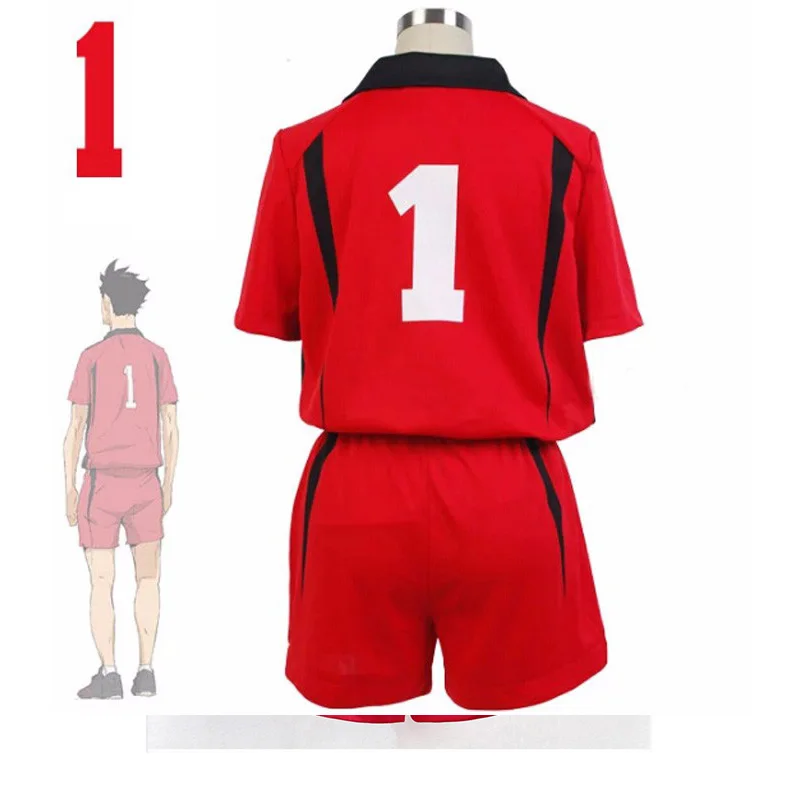 Аниме Haikyuu Cosplay Костюм Nekoma форма Kuroo Tetsurou Volleyball Club футболка спортивная Майки