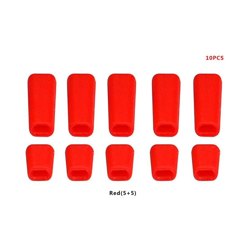 Red 10PCS LDARC RC FPV Remote Control Switch Protection Sleeve Lever Cap Silicone Cover Mix Color for RC Transmitter Protect Jacket - Color: Red