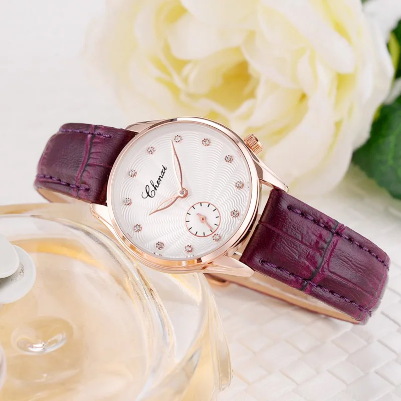 Роскошные брендовые ЖЕНСКИЕ НАРЯДНЫЕ часы CHENXI элегантные розового золота