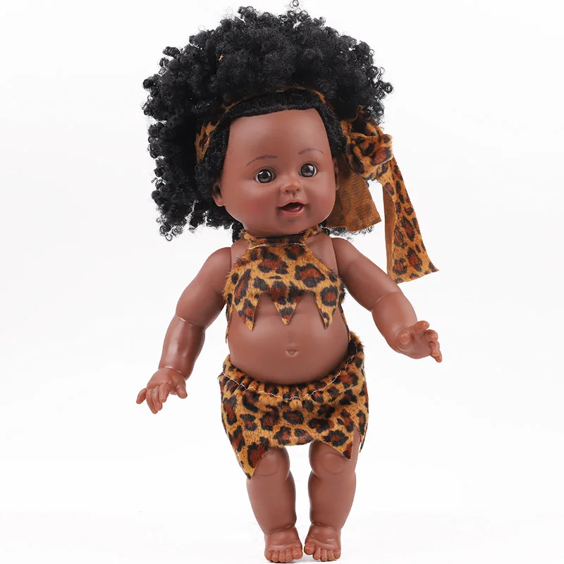 

Children Best Playmates Simulation African Girl Boy Reborn Baby Doll Lovely Curly Hair Newborn Babies Doll Kids Toys Presents