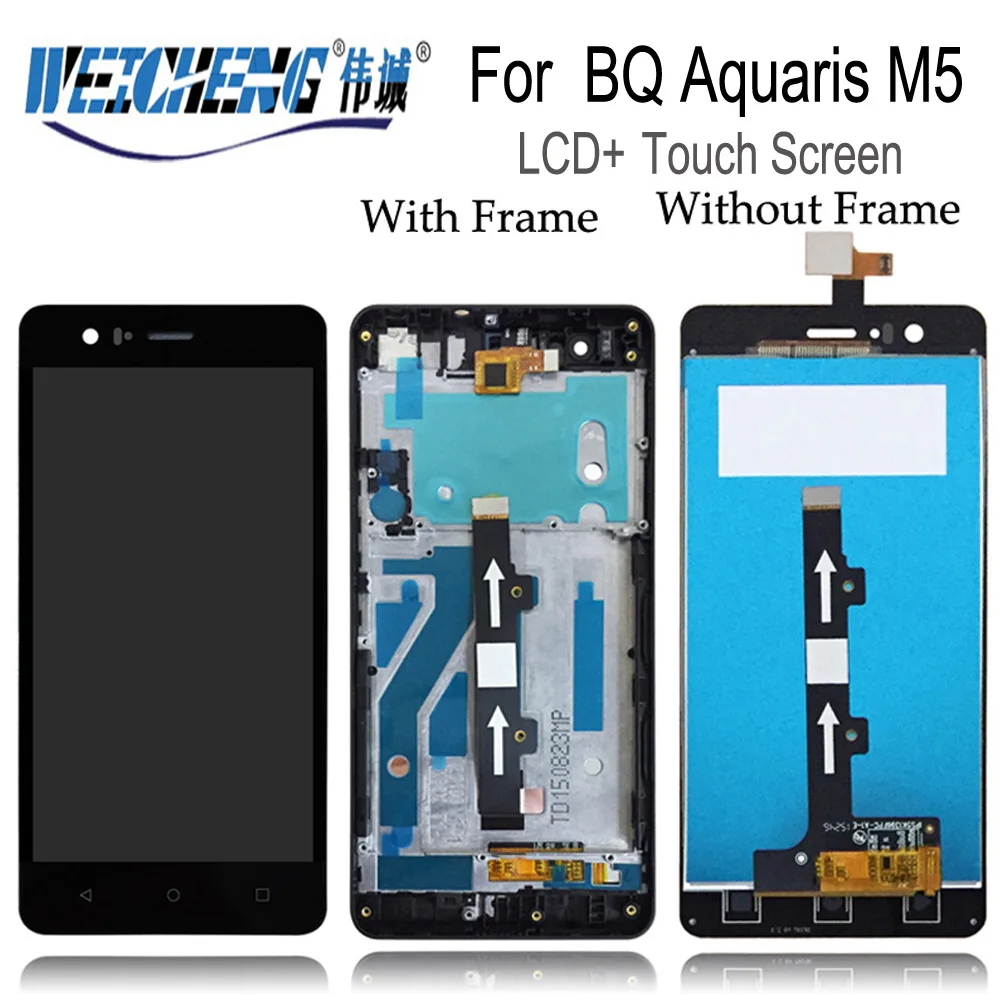 Новый WEICHENG для BQ Aquaris m5 ЖК-дисплей Дисплей + Сенсорный экран дигитайзер сборки с