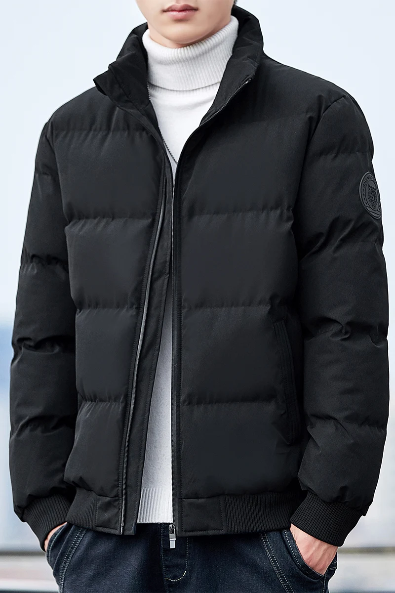 Korean style stand-up collar trend thick padded jacket cotton vest men's winter padded jacket men's winter jacket 2021 new