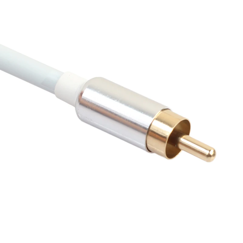 Новый нейлоновый Плетеный разветвитель кабеля аудиокабель RCA штекер 2RCA на разъем