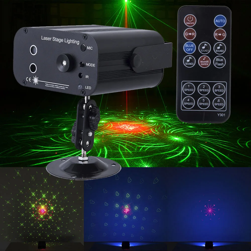 Disco Laser Projector Lights for Christmas holiday sounds/remoter control laser system light RGB led stage lighting effect