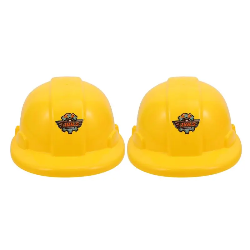 

2pcs Simulation Construction Hats Kids Plastic Hats Construction Party Supplies