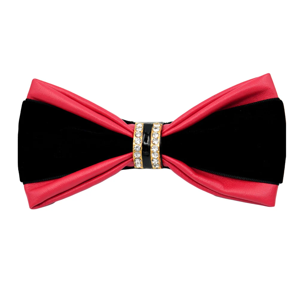 Мужской элегантный бархатный галстук бабочка со стразами Свадебная вечеринка