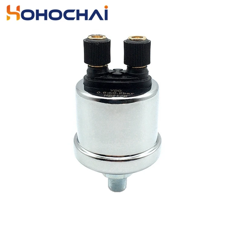 1/8NPT 1/4NPT VDO Oil Pressure Sensor 0 to 10 Bars Diesel Generator Part 10mm Screw Stainless Plug Alarm Pressure Sensor