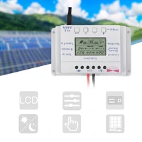lcd display 10a mppt 12v24v solar panel battery regulator charge controller for lighting system load light and timer automation