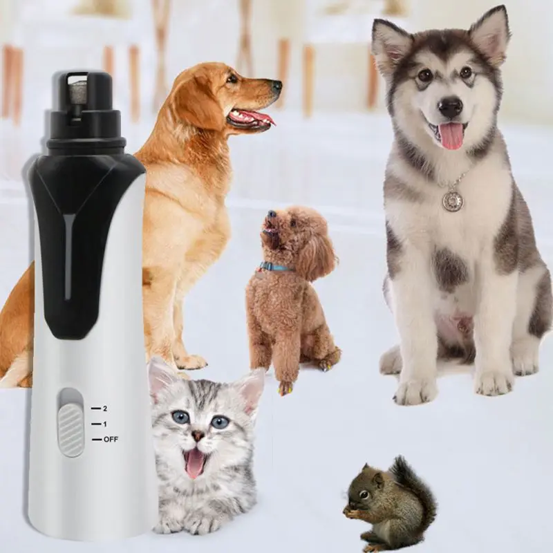 

Pet Dog Cat Nail Grinder And Clippers 2-Speed Rechargeable Electric Pet Nail Trimmer Painless Paws Feet Grooming Trimming Tool