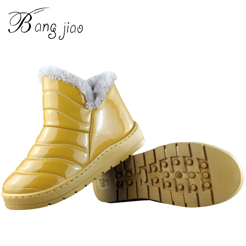 2019 теплые зимние сапоги на резиновой подошве женские Модные непромокаемые