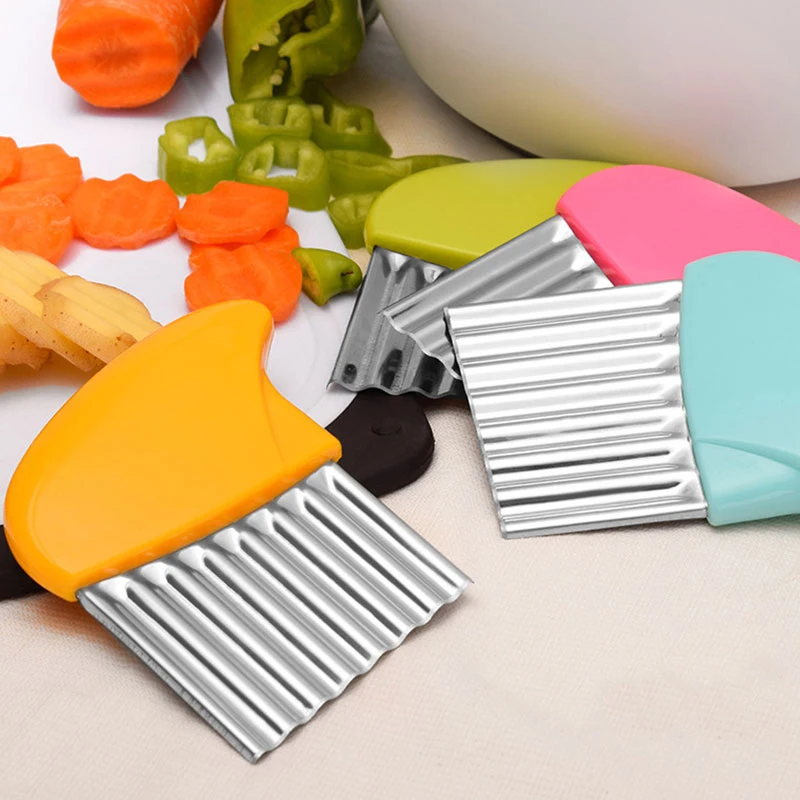 

Multi-function Wave Knife Kitchen Knife Useful Slicer Corrugated Cutter Flower Cutting Fries Knife Fries Cutting Stainless Steel