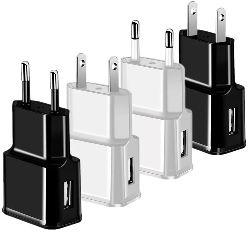 Сетевое зарядное устройство с европейской вилкой 10 шт./лот 5 В 2 А USB-адаптер