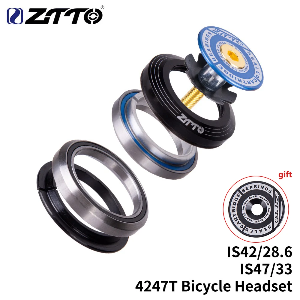 ZTTO 4247T MTB руль для шоссейного велосипеда велосипедная рулевая колонка 42 мм 47 ЧПУ 1
