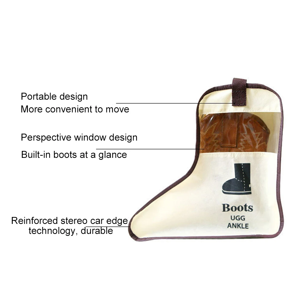 Сумка для хранения чехол ботинка дорожный органайзер обуви с видимым окошком 2
