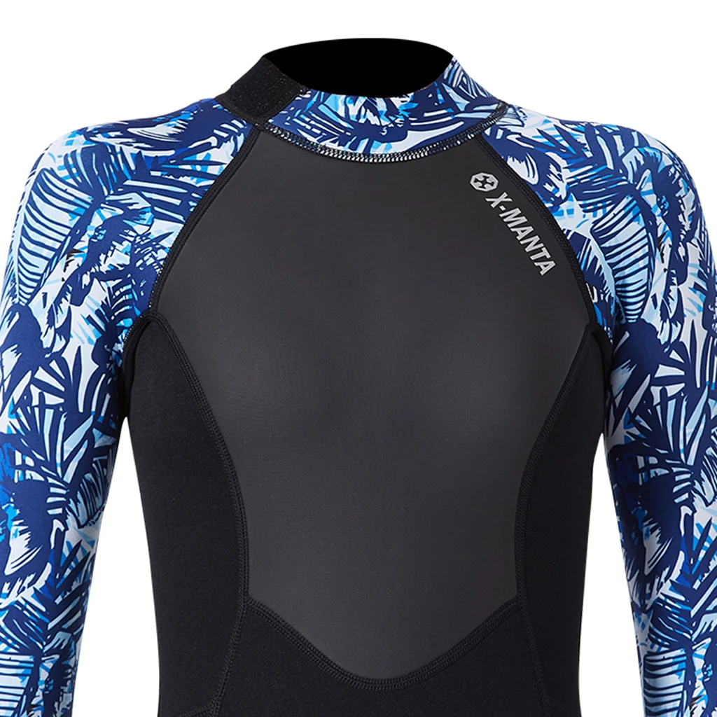 

1.5mm Neoprene Full Wetsuit, Back Zip Long Sleeve for Diving Surfing Snorkeling Kayaking Canoeing Paddleboarding - Choose Sizes