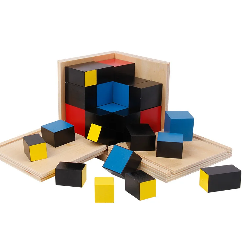 

Baby Toy Montessori Wood Multicolor Trinomial Cube Math For Early Childhood Education Preschool Training Learning Kid Toys Gift