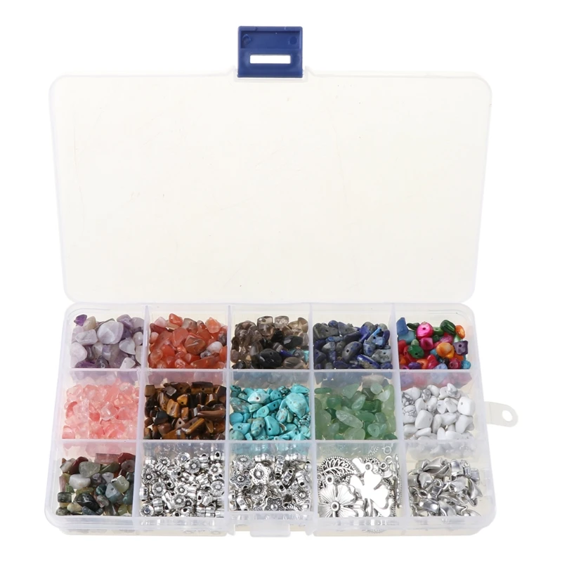 

933Pcs Irregular Chips Stone Beads Gemstone Beads Kit Crystal Chip Beads for Necklace Bracelet Earrings Jewelry Making