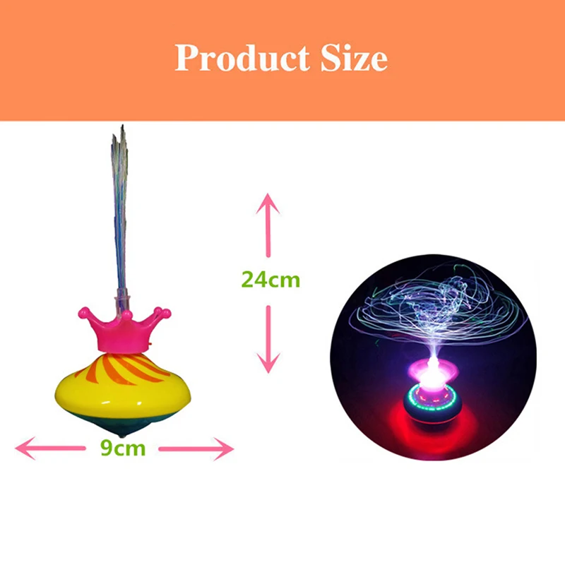 1 шт. забавная светосветильник игрушка НЛО вспышка Корона волоконная