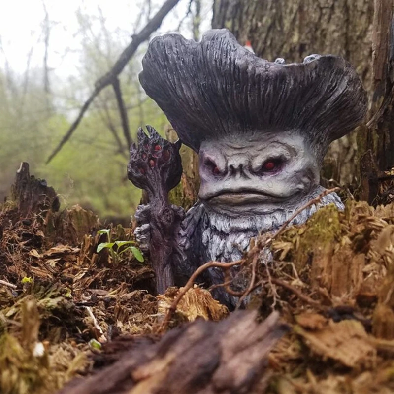 Миниатюрная фигурка Эльфа-гриба из смолы кукла старая фея шаман волшебник Тролль