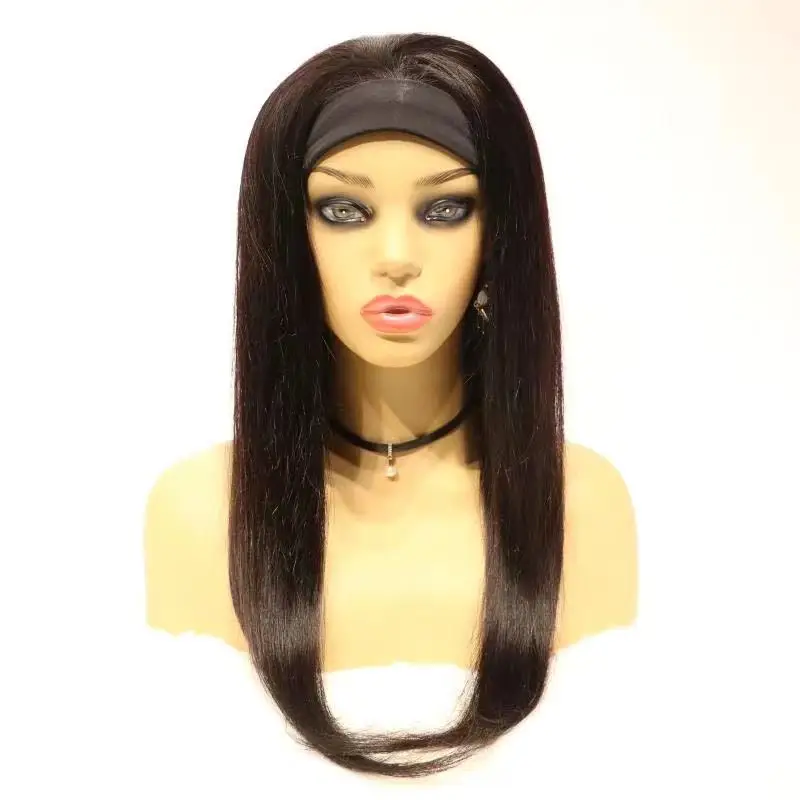 SedittyhairStraight лента для волос манекен шарфа парика натуральные человеческие волосы