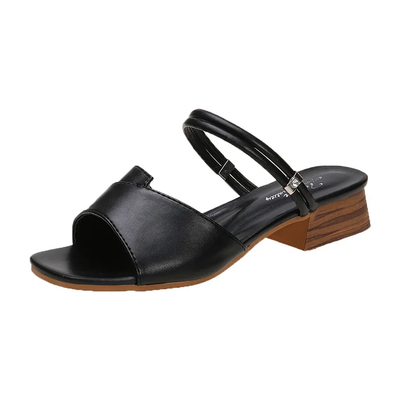 

One of fish mouth sandals for new fashion summer Korean net red fashion thick heel sandals for women