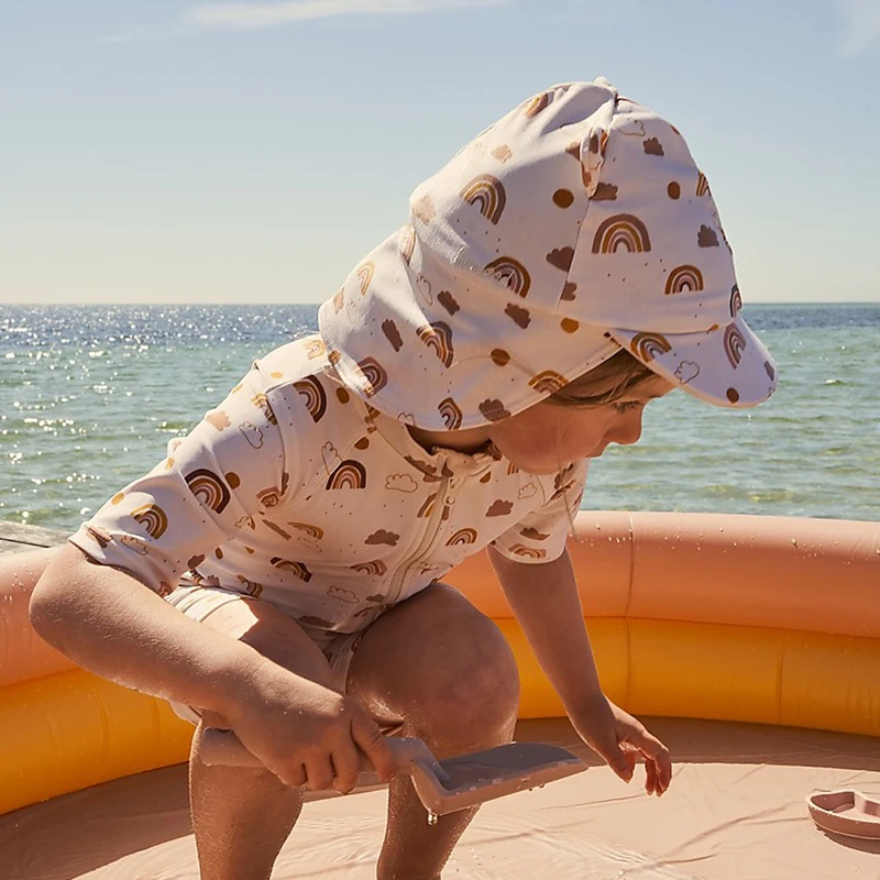 Купальник для мальчиков и девочек бикини малышей цельные купальники с длинным