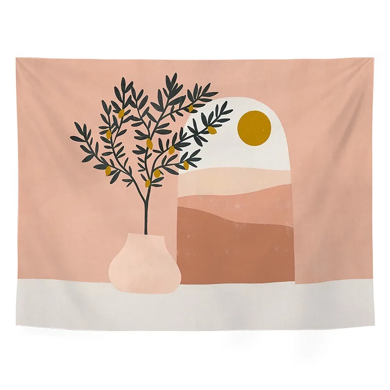 Фон Искусство гобелен эстетика Скандинавская спальня ландшафта творческое