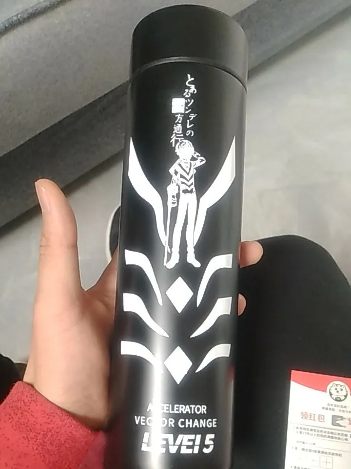 

Toaru Kagaku no Railgun Accelerator Thermos Cup 304 Stainless Steel Intelligent Temperature Water Cup Vacuum Cup Water Bottle