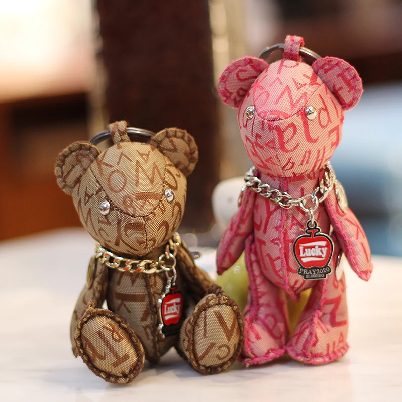 Искусственная кожа животное медведь кролик автомобиль брелок Подвеска кукла