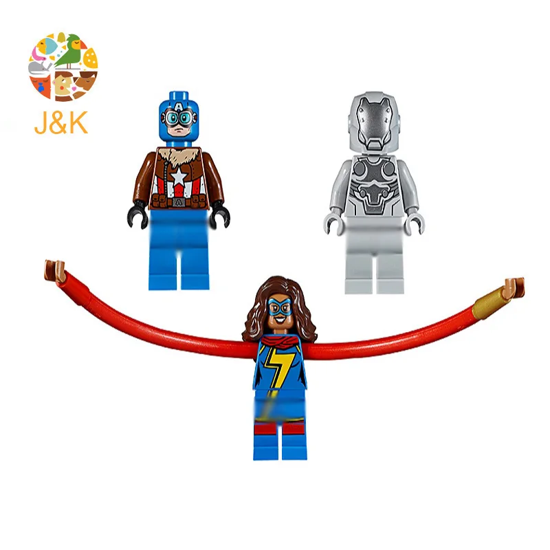 76076 Супер Герои серии Капитан Америка Jet Pursuit супер адаптоиды модель строительные