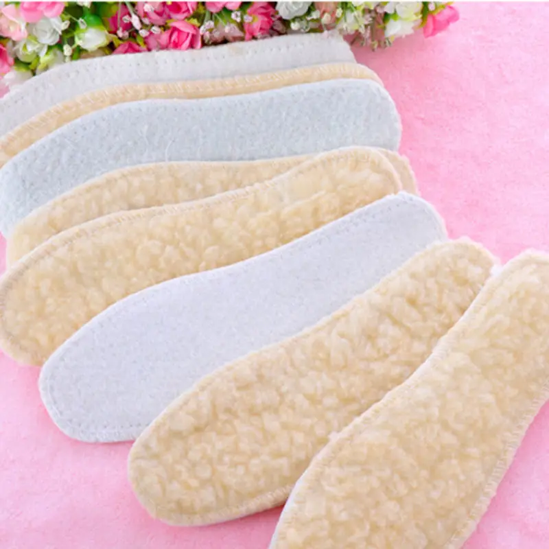 

1 Pair Winter Wool Warm Heated Insoles Thermal Thickened Warm Keeping Shoes Pad For Men And Women Fleece Unisex