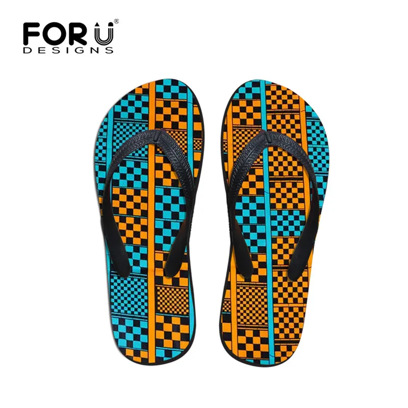 Y4618AB FORUDESIGNS Вьетнамки в африканском стиле; женские шлепанцы; сандалии на плоской подошве; женские домашние уличные Вьетнамки; женские сандалии в африканском стиле - Цвет: Y4618AB