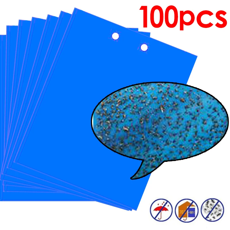 100 шт. прочные ловушки для мух ошибки липкая ловушка ловли тли насекомых